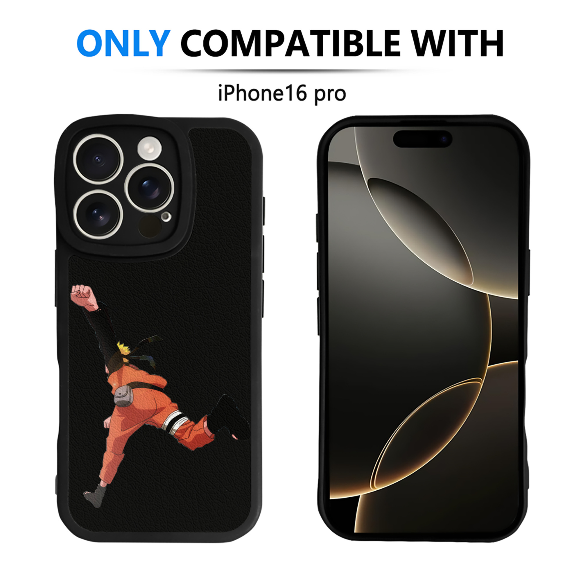 （画像用） NARUTO -ナルト- うずまき ナルト Uzumaki Naruto 【iPhone 16シリーズ対応】シリコンスマホケース（レザー調） 材質：シリコン